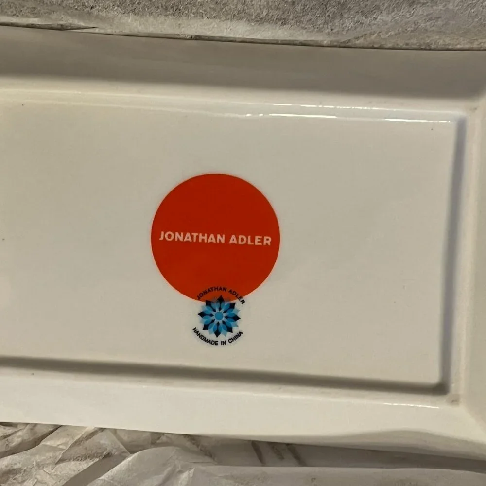 Jonathan Adler Right‎ On Rectangle Tray Deep Thoughts Porcelain Decor